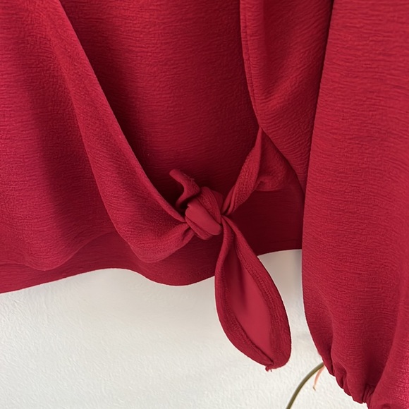 Wrap top dark red - Picture 4 of 5